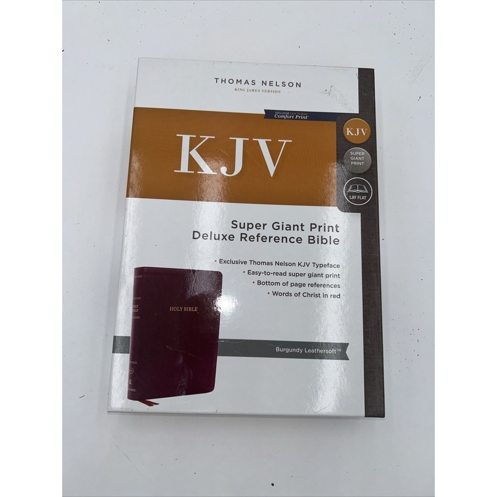 KJV Bible Super Giant Print Red Letter Deluxe Reference New in Box
